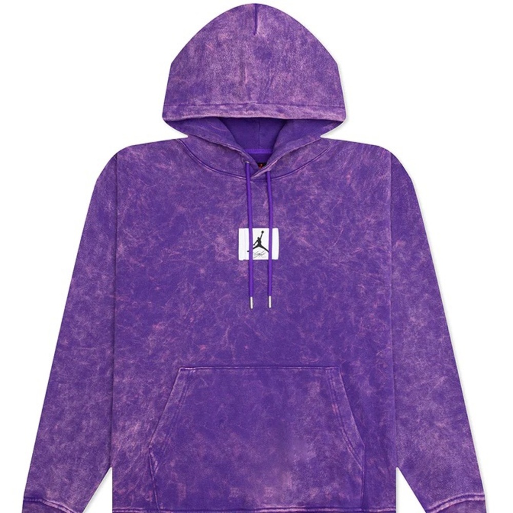 JORDAN ESSENTIAL WASHED FLEECE HOODIE - DARK CONCORD